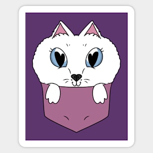 Cute Samoyed in the Pocket Sticker